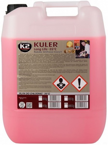 K2 KULER PUNANE LL G12 / G12+ -35°C JAHUTUSVEDELIK VALMIS 20L