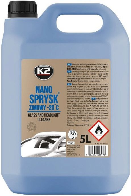 K2 NANO SPRYSK -20°C TALVINE KLAASIPESU 5L (ETANOOL)