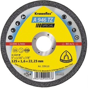 LÕIKEKETAS 125X1.6X22.23MM "KRONENFLEX" A946TZ. RST / METALL KLINGSPOR