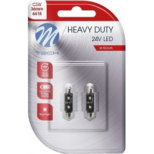 24V SV8.5-8 LED PIRN 3.2W 36MM C5W CANBUS HEAVY DUTY BLISTER 2TK M-TECH