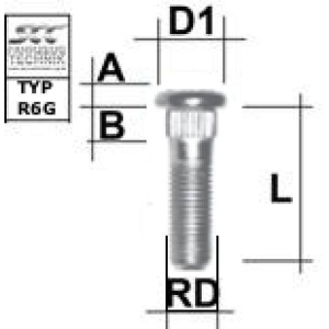 TIKKPOLT TP12X1.50 / 55 / 13 (P67.5. D13) L62 RD13.00 RL9.0