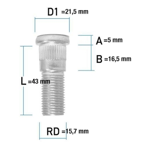 TIKKPOLT TP14X1.50 / 48 / 15.7 (P48 / 43 / 21.5. D15.7) TESLA MODEL S