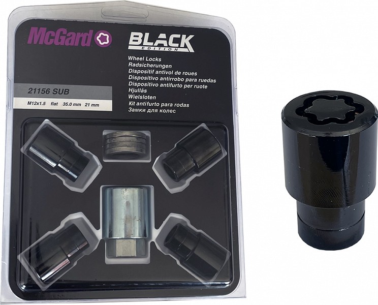 LUKUSTUSM. MCGARD (BLACK) MS12X1.50 / 15 / 35 / 21 (SEIBIGA. P15 / 35. CH21)