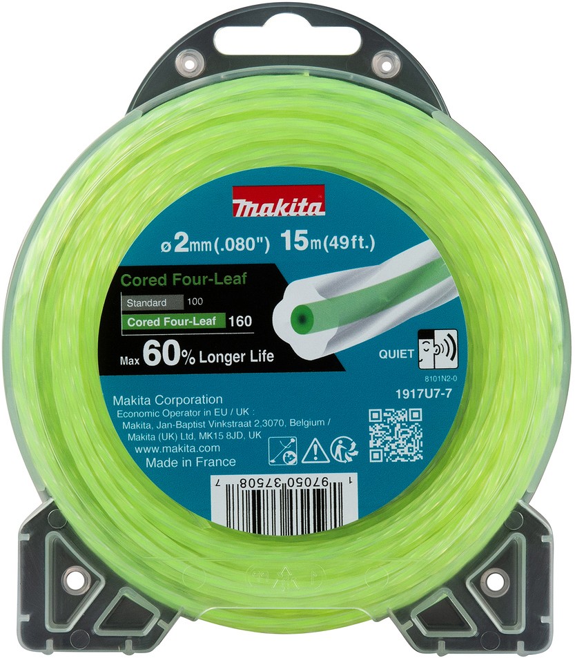 TRIMMERIJÕHV 2.0X15M. SÜDAMIKUGA RISTIKHEINAKUJULISE LÕIKEPINNAGA MAKITA