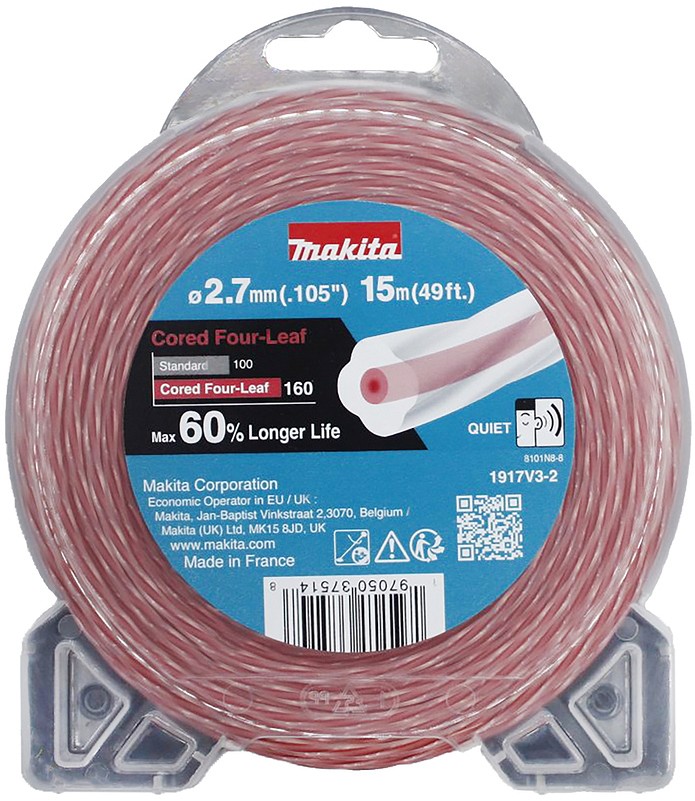 TRIMMERIJÕHV 2.7X15M. SÜDAMIKUGA RISTIKHEINAKUJULISE LÕIKEPINNAGA MAKITA