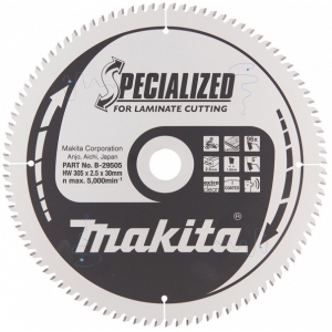 SAEKETAS 305X30X MM 96T 5° LAMINAADI LÕIKAMISEKS. EXTRA CLAN CUT. VAIKNE. SPECIALIZED MAKITA