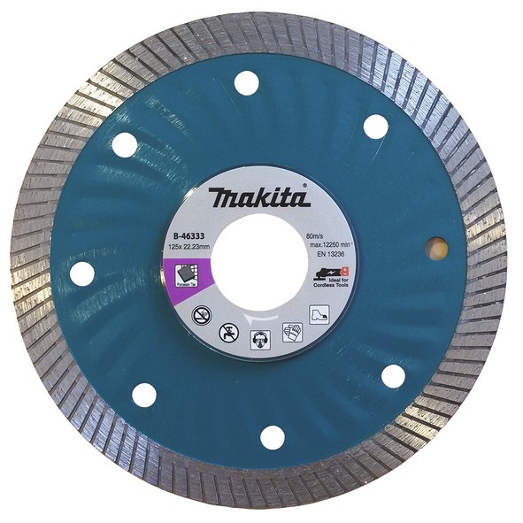 TEEMANTKETAS 125MM KUIV (1.4MM). KERAAMILISED PLAADID. PORTSELAN MAKITA