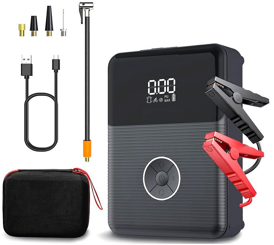 KÄIVITUSABI-AKUPANK-ÕHUPUMP(10BAR) 12V 1000A(2000A) M+