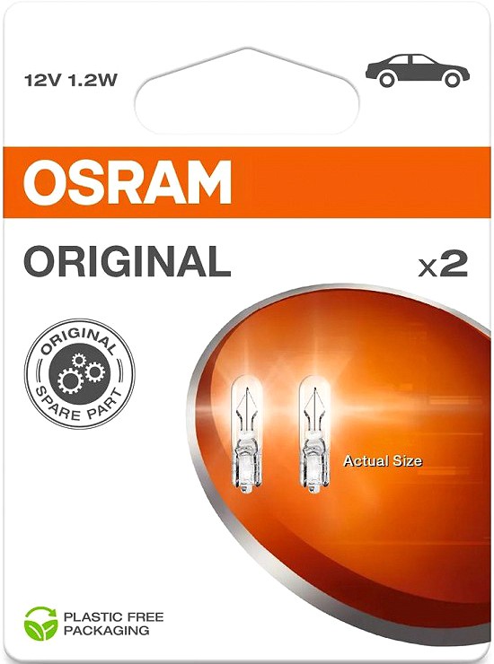 12V T5 PIRN 1.2W W2X4.6D ORIGINAL BLISTER 2TK OSRAM