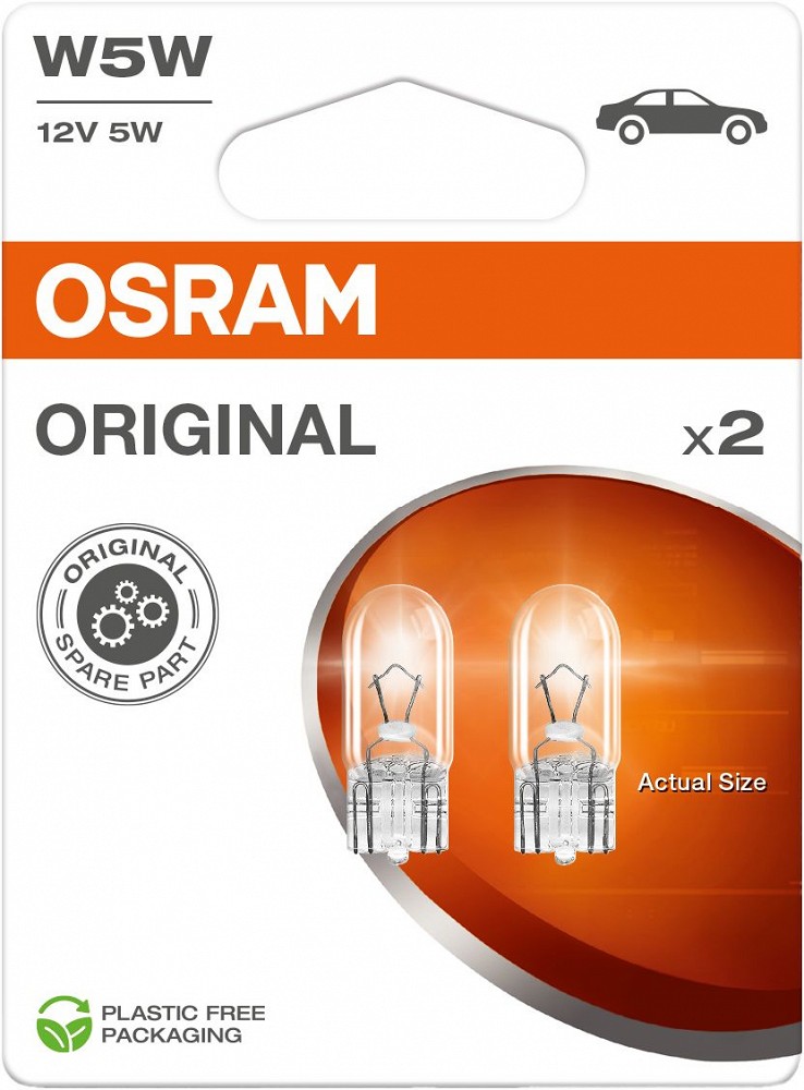 12V T10 PIRN 5W W2.1X9.5D W5W ORIGINAL BLISTER 2TK OSRAM