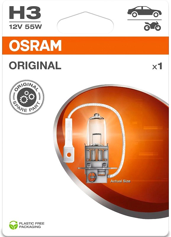 12V H3 PIRN 55W PK22S ORIGINAL BLISTER 1TK OSRAM