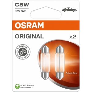 12V SV8.5-8 PIRN 5W 36MM C5W ORIGINAL BLISTER 2TK OSRAM