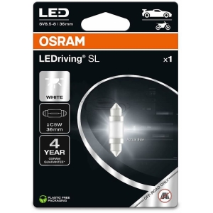 12V SV8.5-8 LED PIRN 0.6W C5W 36MM VALGE 6000K LEDRIVING SL BLISTER 1TK OSRAM
