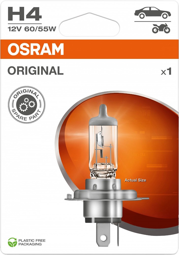12V H4 PIRN 60 / 55W P43T ORIGINAL BLISTER 1TK OSRAM
