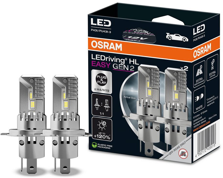 12V H4 / H19 LED PIRN GEN2 24 / 22W 1850 / 1500LM OSRAM