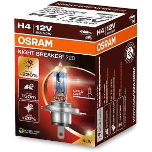 12V H4 PIRN 60 / 55W P43T NIGHT BREAKER +220% 1TK OSRAM