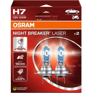 12V H7 PIRN 55W PX26D NIGHT BREAKER LASER II +150% 2TK OSRAM