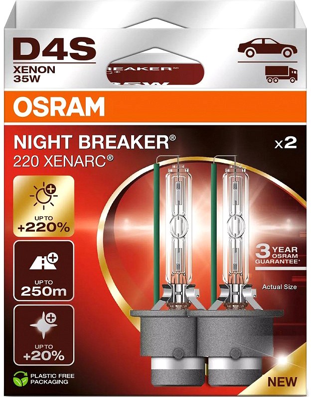 42V D4S XENON PIRN 35W P32D-5 +220% NIGHT BREAKER LASER 2TK OSRAM