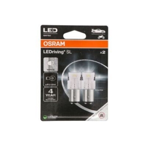 12V BAY15D LED PIRN 1.7W P21W VALGE 6000K LEDRIVING SL BLISTER 2TK OSRAM