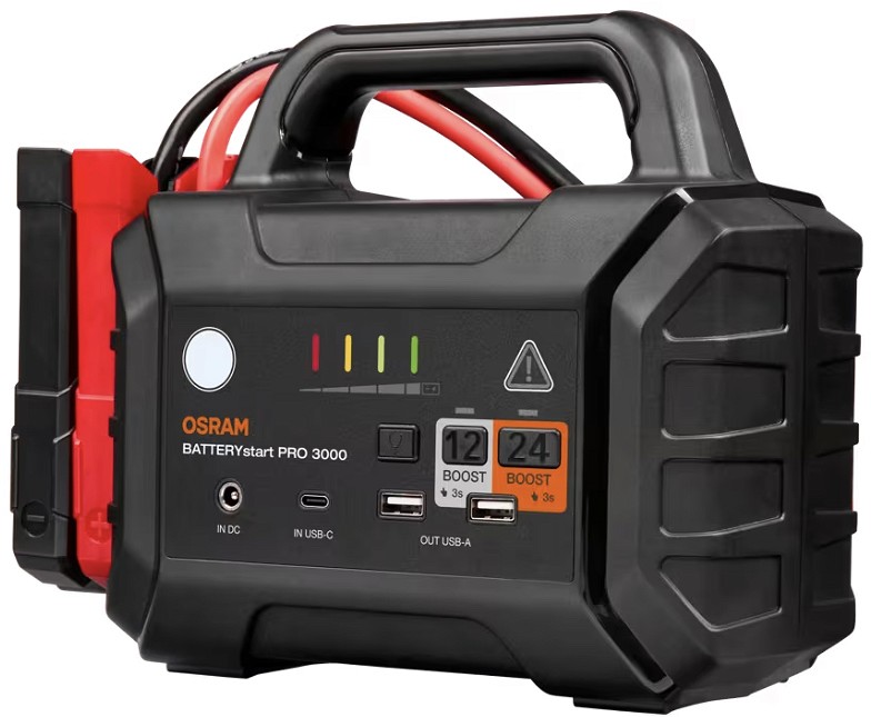 KÄIVITUSABI-AKUPANK 12V / 24V 500A(2500A) 36400MAH OSRAM