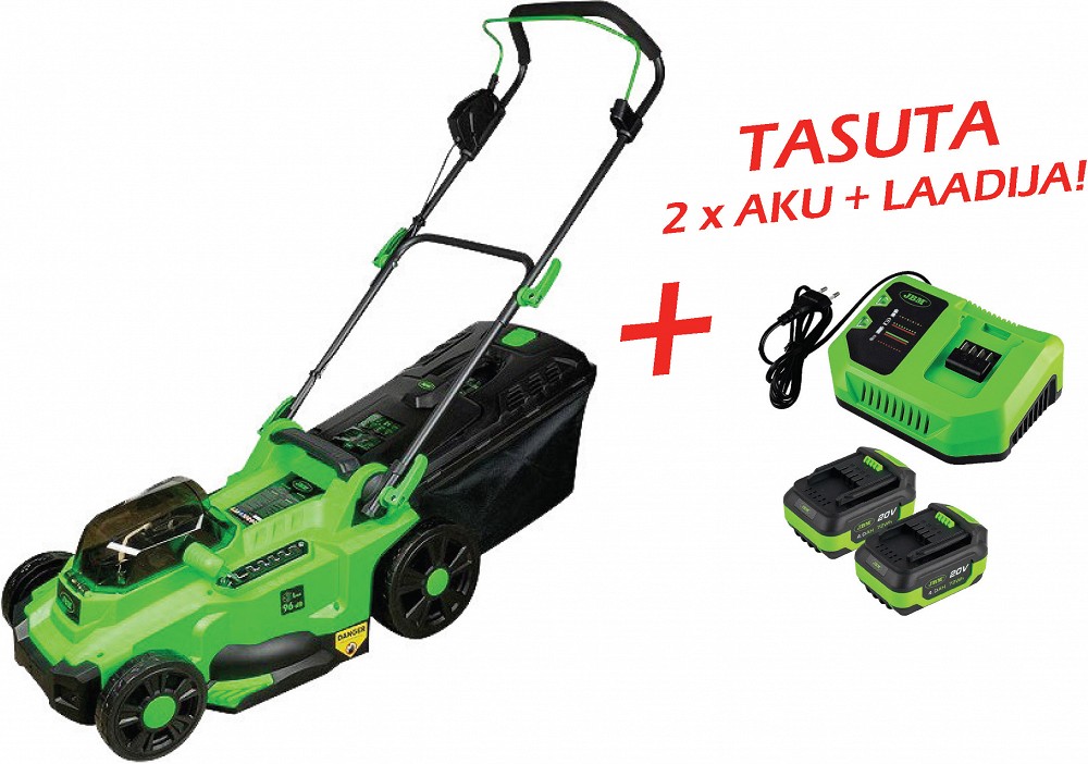 AKUMURUNIITJA 800W / 40V + 8.0AH AKUPAKK (4.0+4.0AH) + LAADIJA JBM