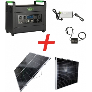 MOBIILNE SOLARGENERAATOR 230V ENERGIAJAAM "POWER STATION" 1920WH / 48V. 40AH JBM