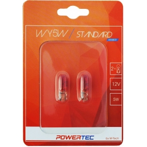 12V T10 PIRN 5W W2.1X9.5D WY5W KOLLANE POWERTEC BLISTER 2TK M-TECH