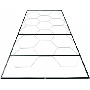 230V LED TERASRAAMIGA DETAILING KÄRGVALGUSTI / HEXAGON 615W / 83640LM / 6500K / IP44. 2435X4845MM JBM*