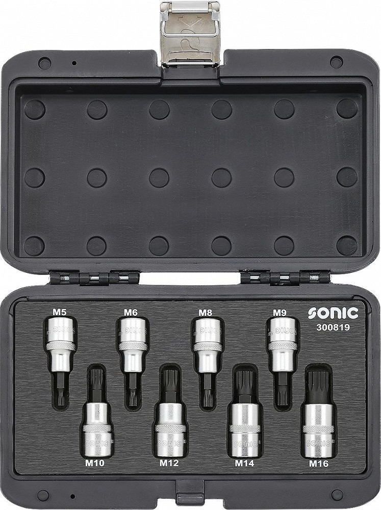 8-OS. 1 / 2" 12-TÄHIK XZN PADRUNOTSIKUTE KOMPL. M5-M16 SONIC