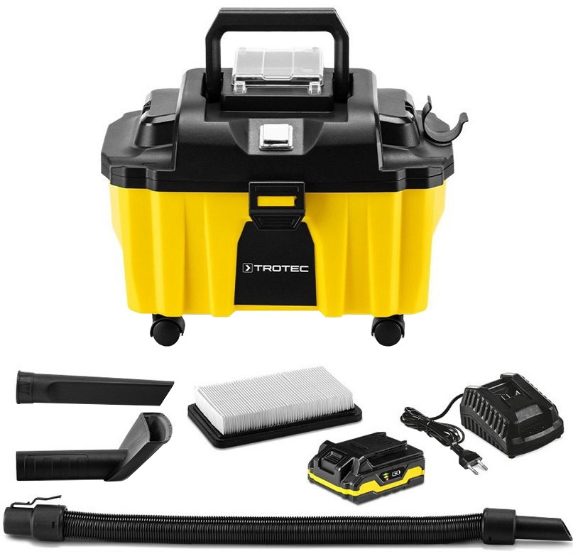 TOLMUIMEJA (MÄRG / KUIV) 2.7 / 10L MAHUTI 20V 2AH AKU JA LAADIJAGA TROTEC