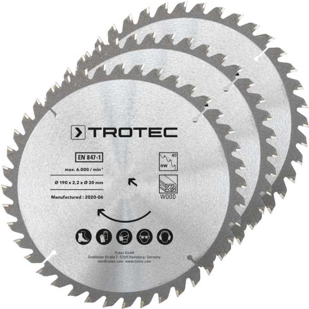 SAEKETAS 190X20X2.2 40T PUIDULE 3TK TROTEC
