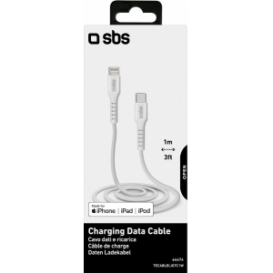 LAADIMISJUHE 1.0M LIGHTNING / APPLE - USB-C VALGE SBS