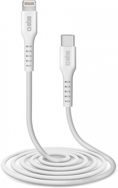 LAADIMISJUHE 2.0M LIGHTNING / APPLE - USB-C VALGE SBS