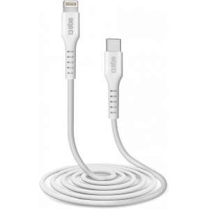 LAADIMISJUHE 2.0M LIGHTNING / APPLE - USB-C VALGE SBS