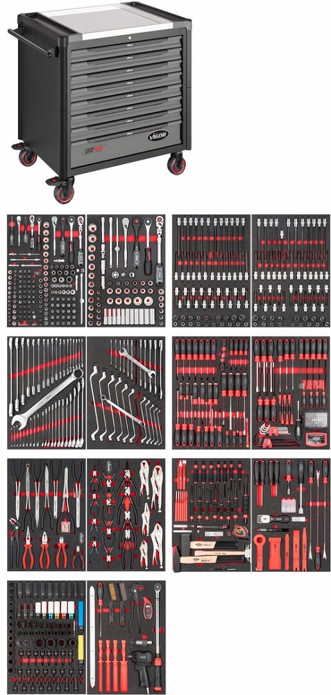 775-OS. TÖÖRIISTAKÄRU TÖÖRIISTADEGA "SERIES XD INOX" H1017MM ERGONOMIC VIGOR