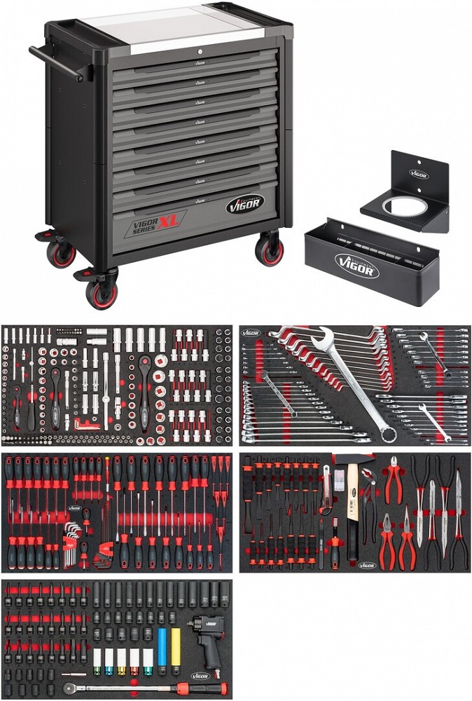 466-OS. TÖÖRIISTAKÄRU TÖÖRIISTADEGA "SERIES XL INOX" H1017MM ERGONOMIC VIGOR